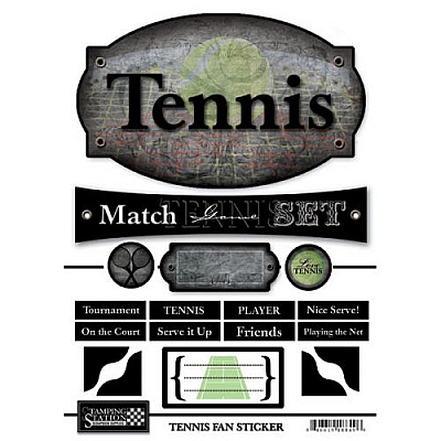 Stamping Station - Tennis Fan Sticker